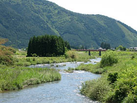 比賀江付近の桂川